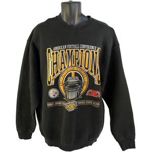 Vintage FOTL Pittsburgh Steelers Super Bowl XXX Crewneck Sweatshirt Size XXL USA